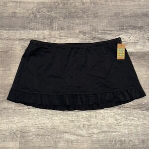 New‎ With Tags! Title Nine Swim Suit Skirt Black Size XL
